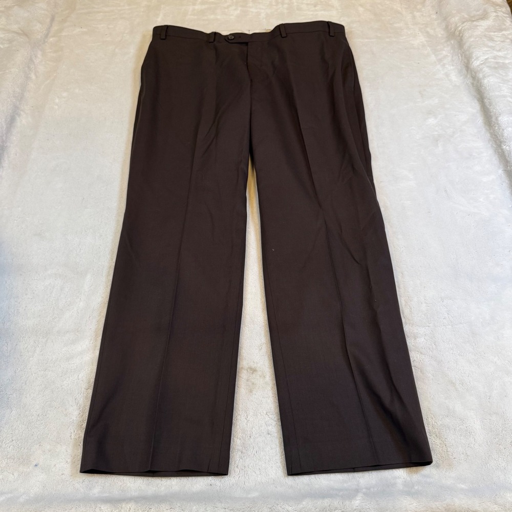 Ralph Ralph Lauren Mens‎ Brown Dress Pants Flat Front Washable 38W x 30L